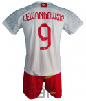 LEWANDOWSKI komplet sportowy strój piłkarski POLSKA dla dzieci
