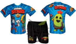 komplet BRAWL STARS dla dziecka koszulka + spodenki B3