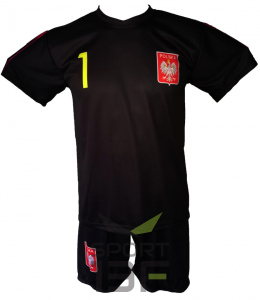 SZCZĘSNY komplet sportowy strój piłkarski POLSKA dla dzieci