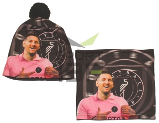 MESSI czapka i komin ocieplone polarem - komplet