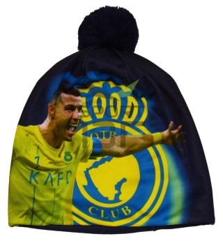 RONALDO Nassr czapka dziecięca ocieplona polarem
