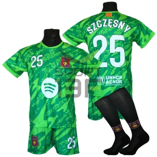 Strój piłkarski dla dzieci SZCZĘSNY Barcelona - komplet sportowy + gratis