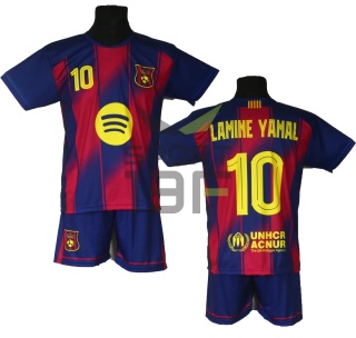 LAMINE YAMAL koszulka + spodenki BARCELONA dla dzieci