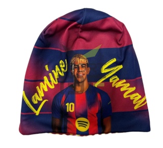 Lamine YAMAL Barcelona bordo czapka dziecięca ocieplona polarem BP