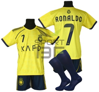 strój piłkarski dla dzieci RONALDO Al-Nassr komplet sportowy + dodatki