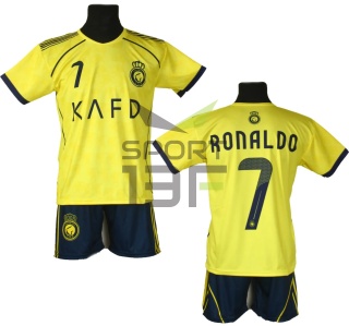 RONALDO koszulka + spodenki Al-Nassr dla dzieci