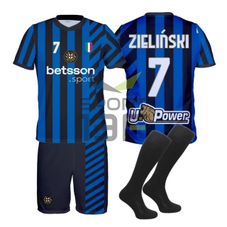 Strój piłkarski dla dzieci ZIELIŃSKI Inter - komplet sportowy + gratis