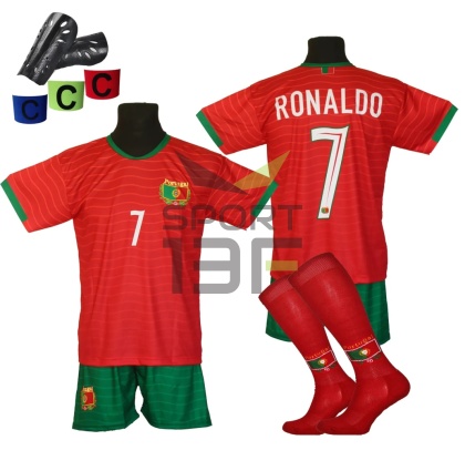 Strój piłkarski dla dzieci RONALDO Portugalia MŚ2026 - komplet sportowy + gratis
