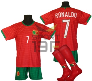 Strój piłkarski dla dzieci RONALDO Portugalia MŚ2026 - komplet sportowy